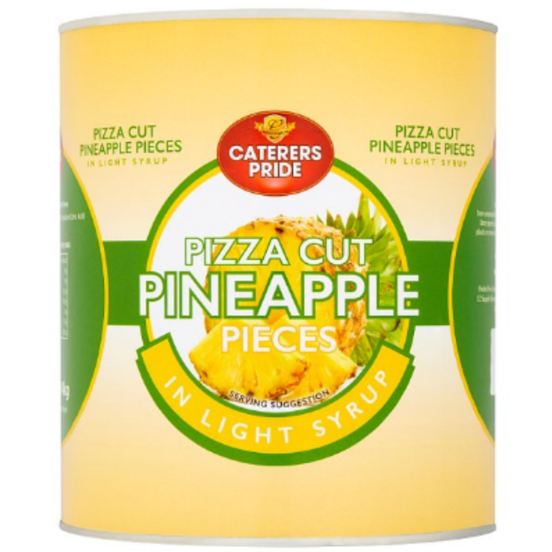 Caterers Pride Pizza Cut Pineapple Pieces in Light Syrup 3050g x 6 - London Grocery