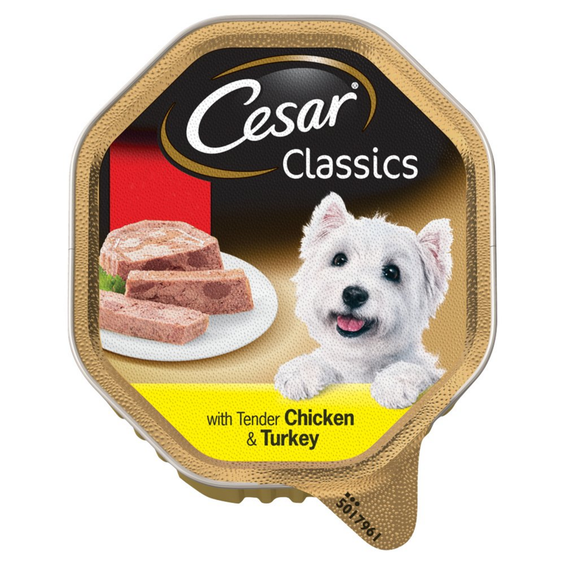 Cesar Classics Wet Dog Food Tray with Tender Chicken & Turkey in Loaf 150g - London Grocery