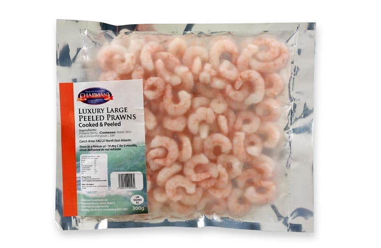 Chapman's Luxury Cooked & Peeled Prawns 300g -London Grocery