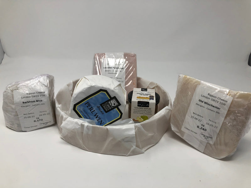 Cheese Taster Set Hamper for 6-8 People | 5 Types of Artisan Cheese | 1000gr - London Grocery
