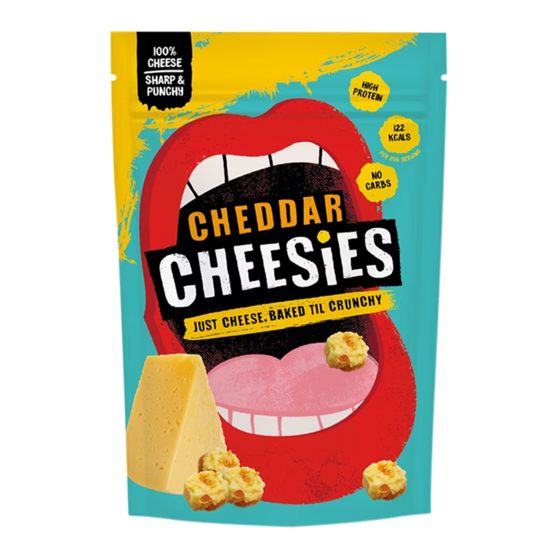 Cheesies Cheddar Crunchy Popped Cheese 60g | London Grocery