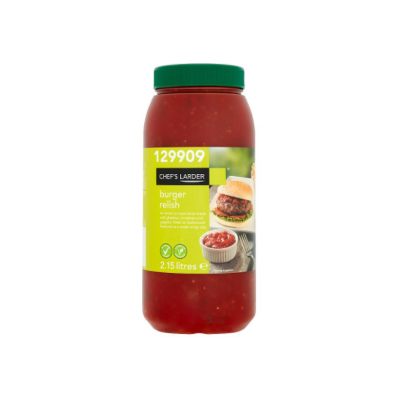 Chef's Larder Burger Relish 2.15 Litres x 4 cases - London Grocery