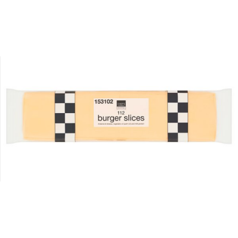 Chefs Essentaials Burger Slices Cheese (112 Slices) 1.4kg-London Grocery