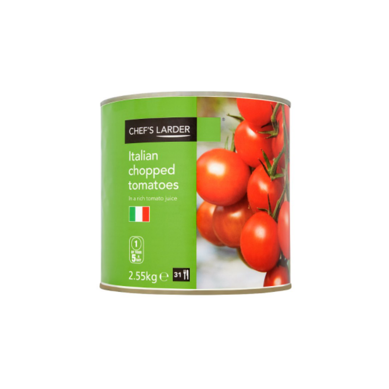 Chef's Larder Italian Chopped Tomatoes in a Rich Tomato Juice 2.55kg x 6 cases - London Grocery