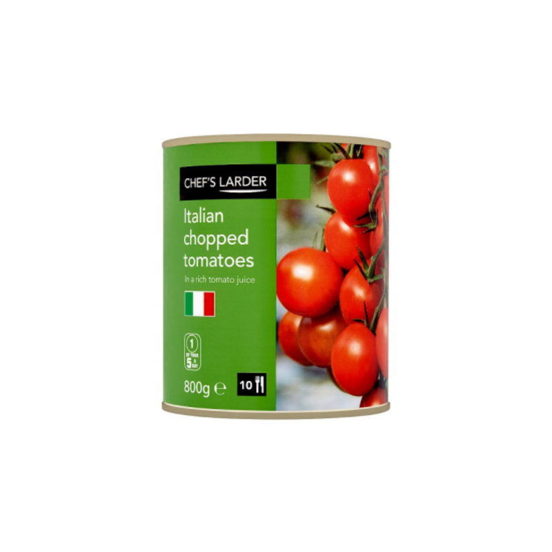 Chef's Larder Italian Chopped Tomatoes in a Rich Tomato Juice 800g x 6 cases - London Grocery