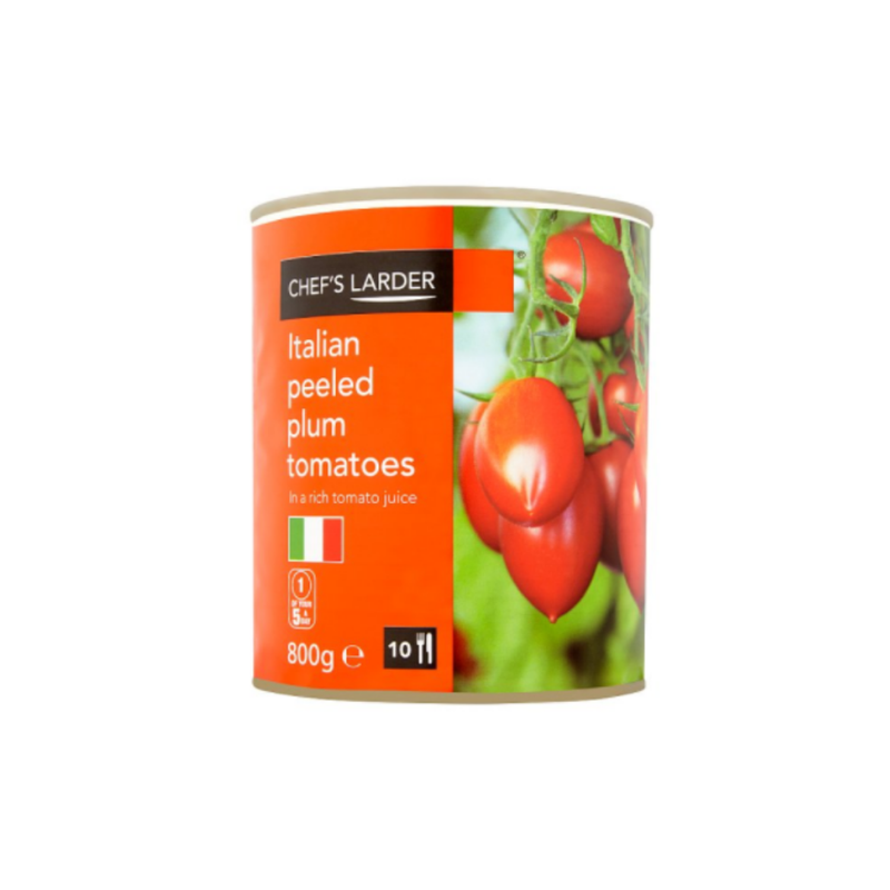 Chef's Larder Italian Peeled Plum Tomatoes 800g x 6 cases - London Grocery