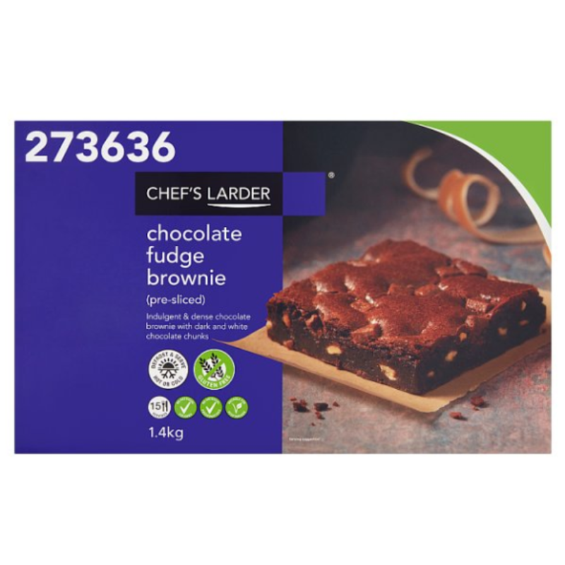 Chef's Larder Chocolate Fudge Brownie 1.4kg - London Grocery