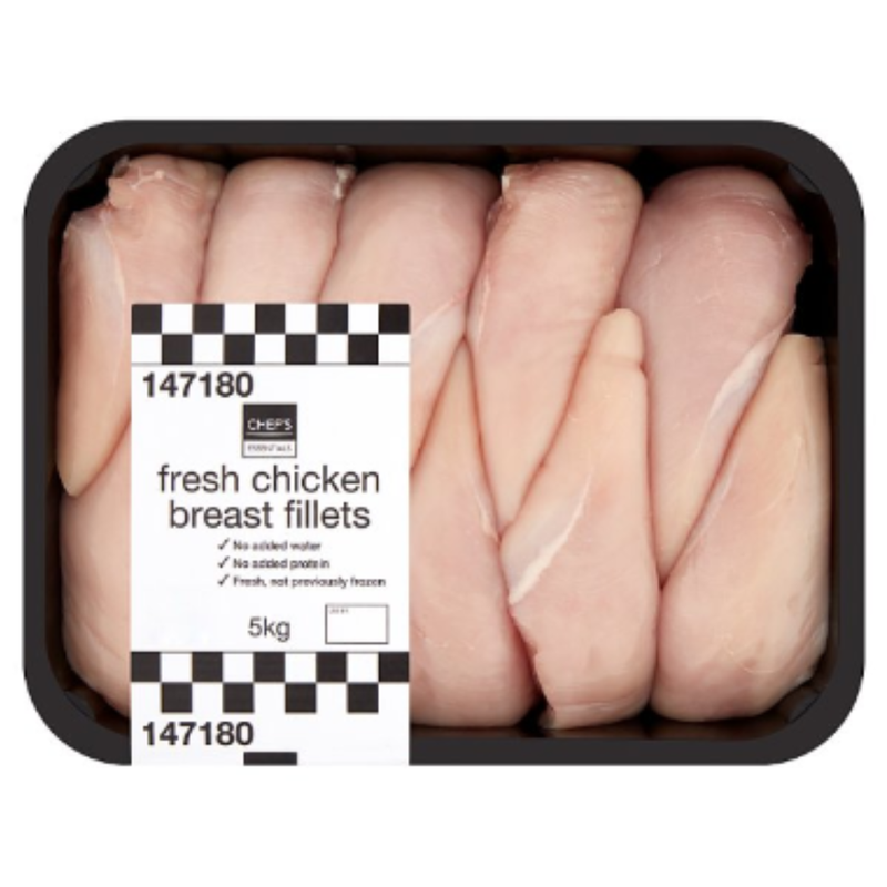 Chef's Essentials Fresh Chicken Breast Fillets 5kg x 1 Pack | London Grocery
