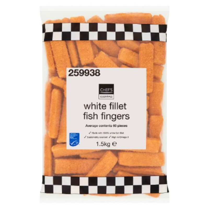 Chef's Essentials White Fillet Fish Fingers 1.5kg x 1 Pack | London Grocery