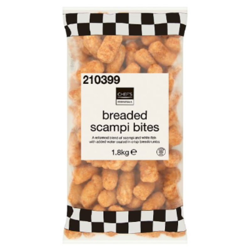 Chef's Essentials Breaded Scampi Bites 1.8kg x 1 Pack | London Grocery