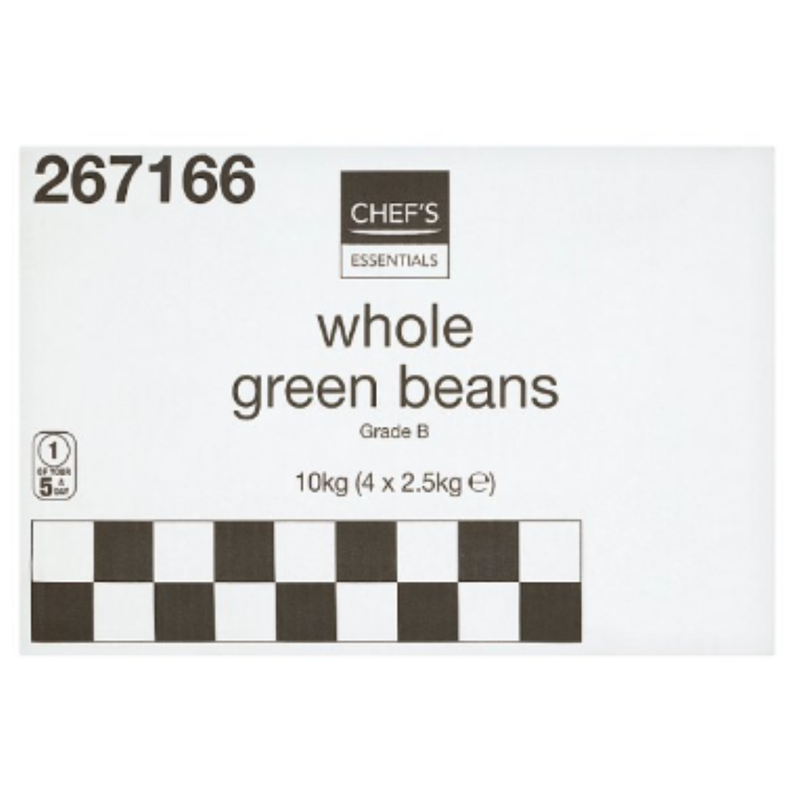 Chef's Essentials Whole Green Beans 10kg x 1 Pack | London Grocery