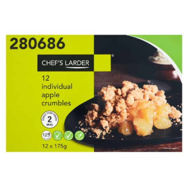 Chef's Larder Individual Apple Crumbles 2.1kg x 1 Pack | London Grocery