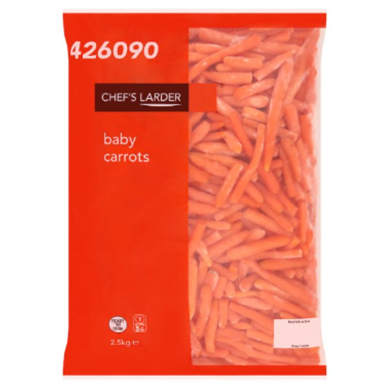 Chef's Larder Baby Carrots 2.5kg x 6 Packs | London Grocery
