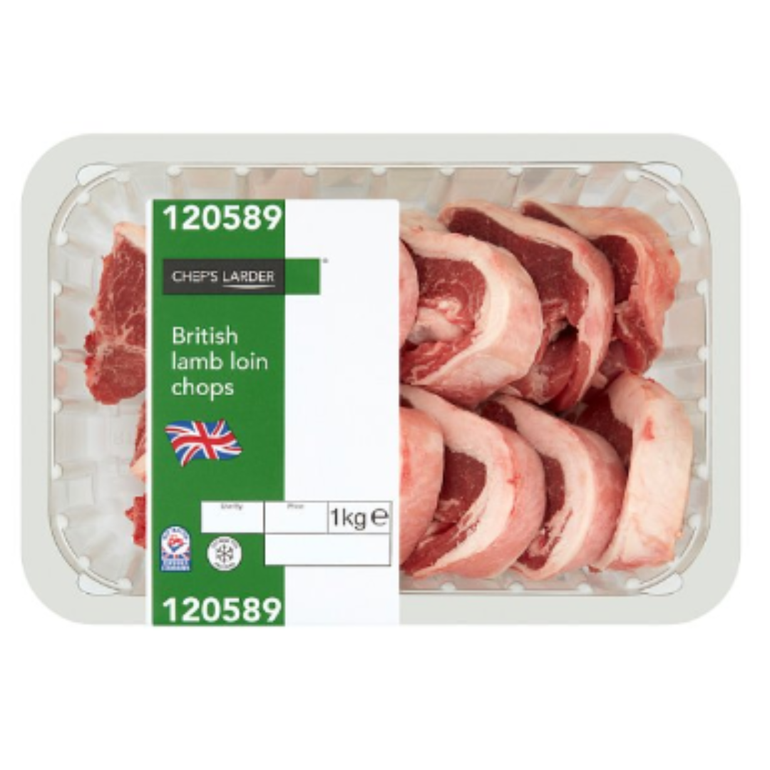 Buy Chef's Larder British Lamb Loin Chops 1kg x 4 Packs London Grocery