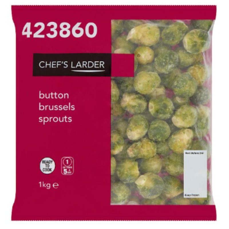 Chef's Larder Button Brussels Sprouts 1kg x 10 Packs | London Grocery
