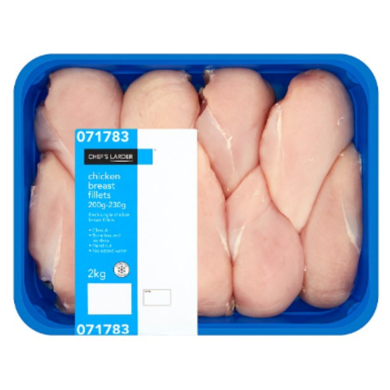 Chef's Larder Chicken Breast Fillets 200g-230g 2kg x 1 Pack | London Grocery