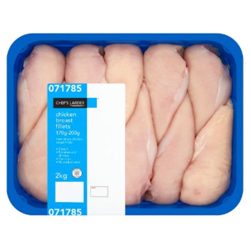 Chef's Larder Chicken Breast Fillets 170g-200g 2kg x 1 Pack | London Grocery