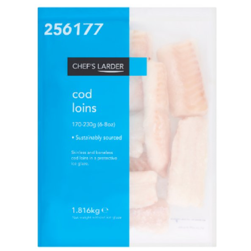 Chef's Larder Cod Loins 1.816kg x 1 Pack | London Grocery