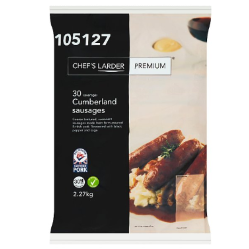 Chef's Larder Premium 30 (Average) Cumberland Sausages 2.27kg x 1 Pack | London Grocery