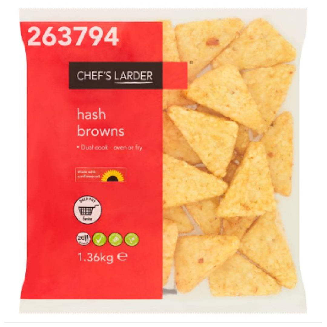 Buy Chef's Larder Hash Browns 1.36kg x 10 Packs | London Grocery