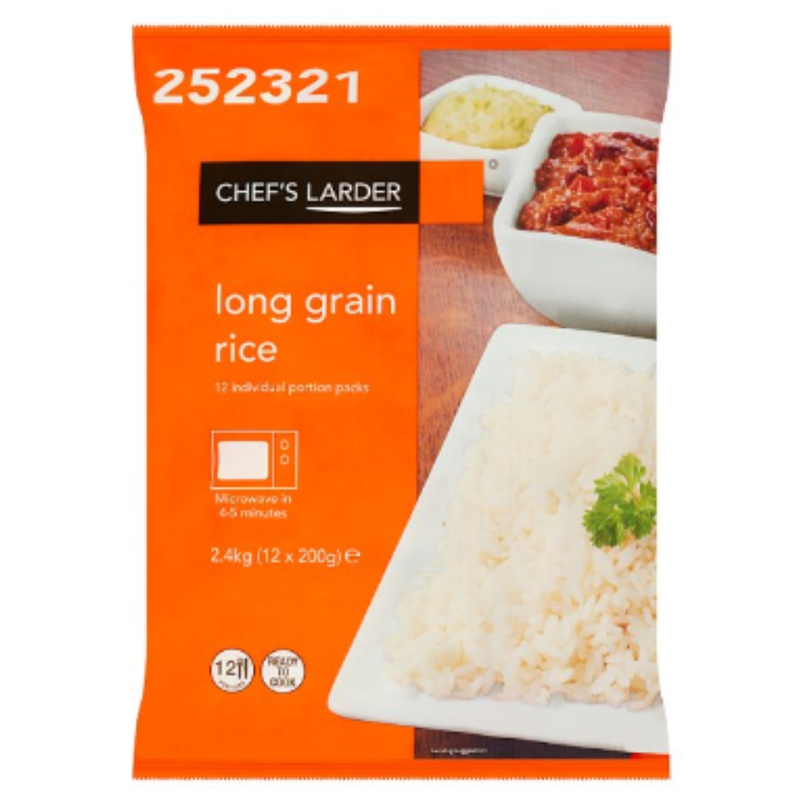 Chef's Larder 12 Long Grain Rice  2.4kg x 5 Packs | London Grocery