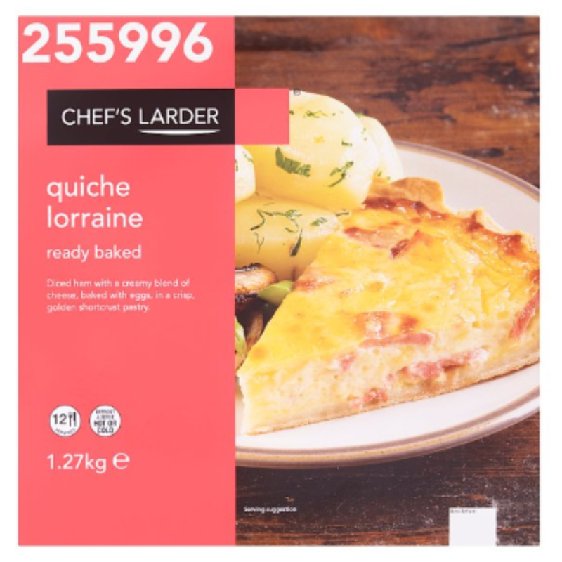 Chef's Larder Quiche Lorraine 1.27kg x 1 Pack | London Grocery