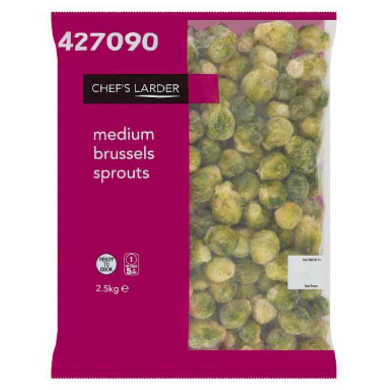 Chef's Larder Medium Brussels Sprouts 2.5kg x 6 Packs | London Grocery