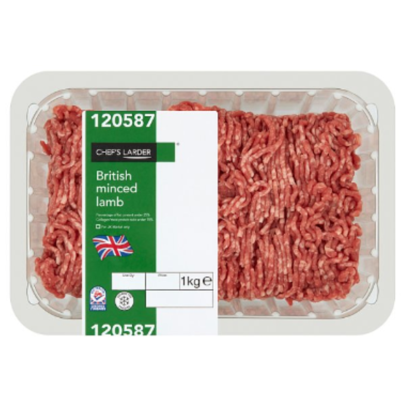 Chef's Larder British Minced Lamb 1kg x 1 Pack | London Grocery