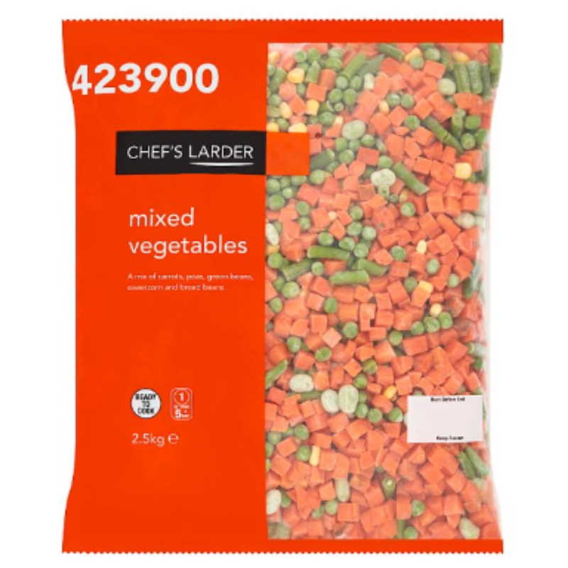 Chef's Larder Mixed Vegetables 2.5kg x 6 Packs | London Grocery