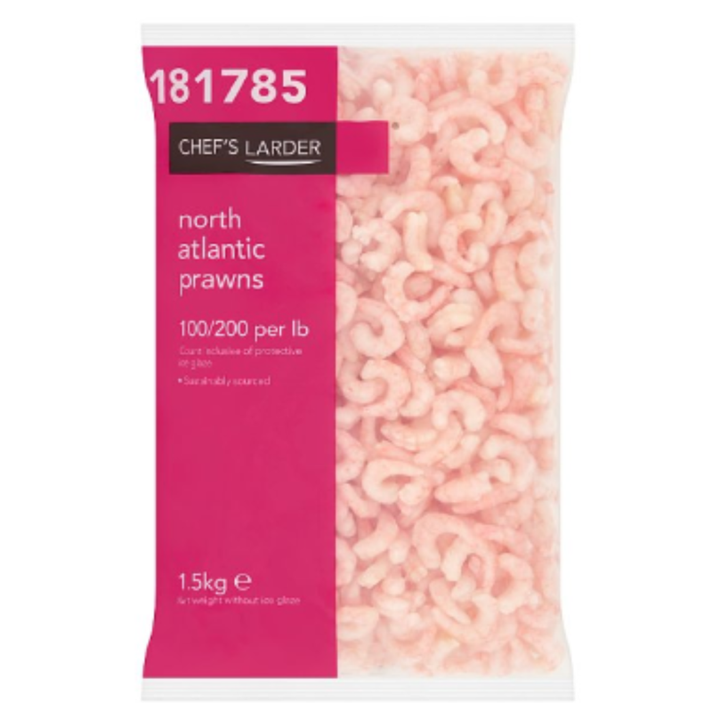 Chef's Larder North Atlantic Prawns 1.5kg x 5 Packs | London Grocery