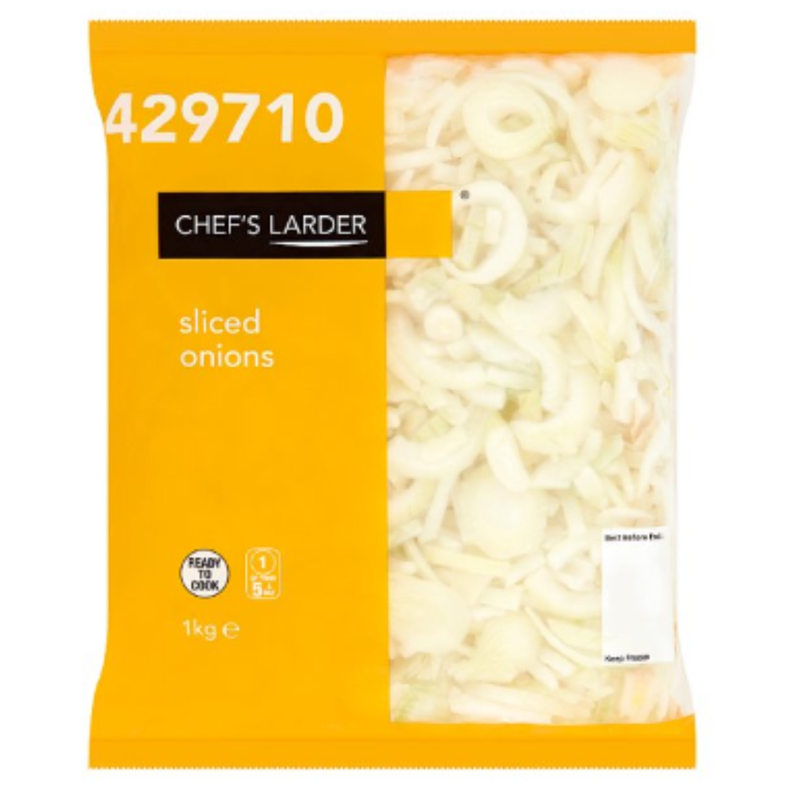 Chef's Larder Sliced Onions 1kg x 10 Packs | London Grocery
