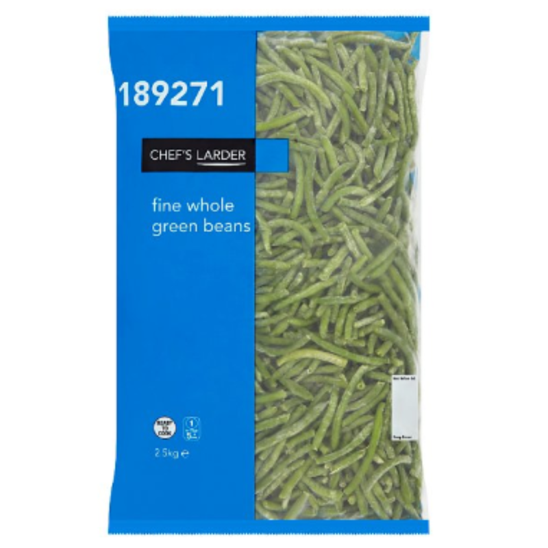 Chef's Larder Fine Whole Green Beans 2.5kg x 4 Packs | London Grocery