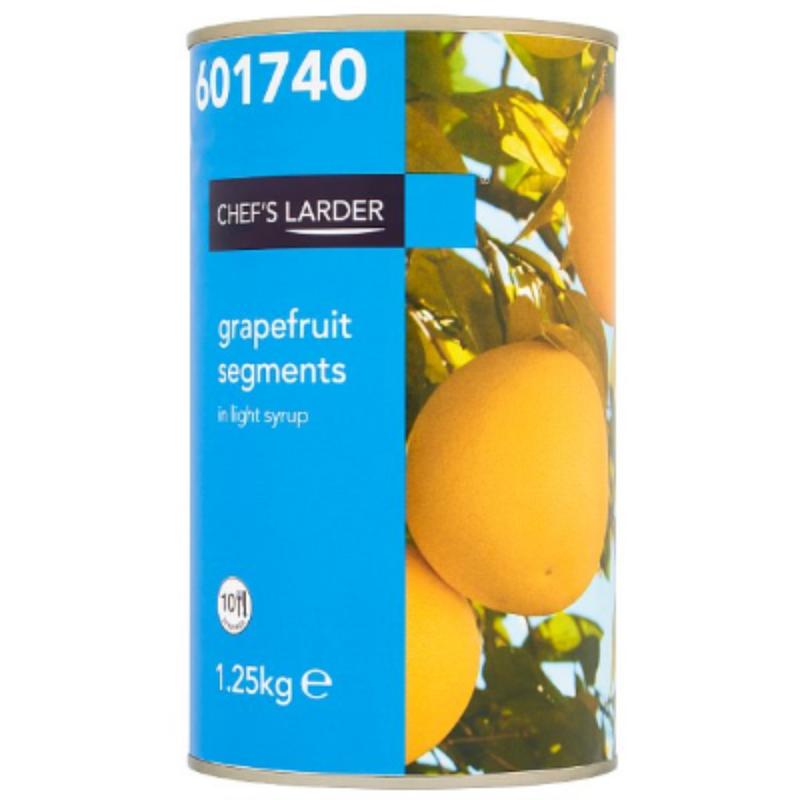 Chef's Larder Grapefruit Segments in Light Syrup 1250g x 12 - London Grocery