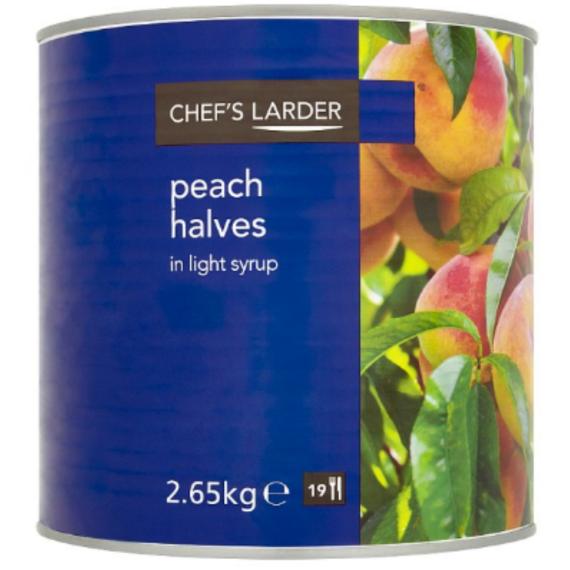 Chef's Larder Peach Halves in Light Syrup 2650g x 6 - London Grocery