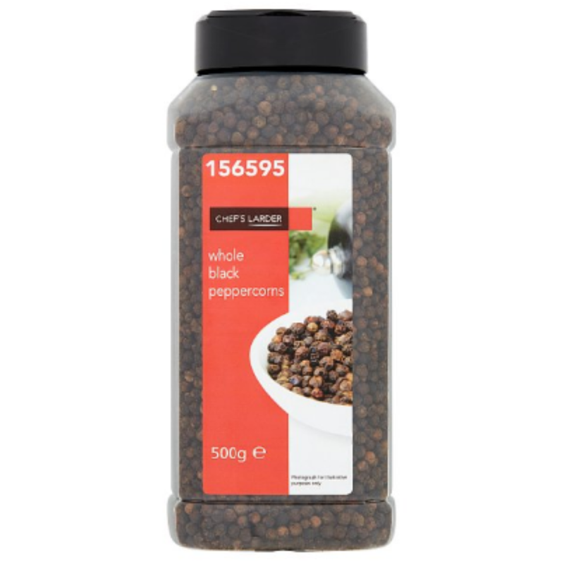 Chef's Larder Whole Black Peppercorns 500g x 1 - London Grocery