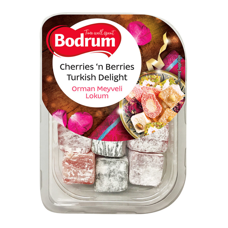 Bodrum Cherries ‘n Berries Turkish Delight 200gr -London Grocery