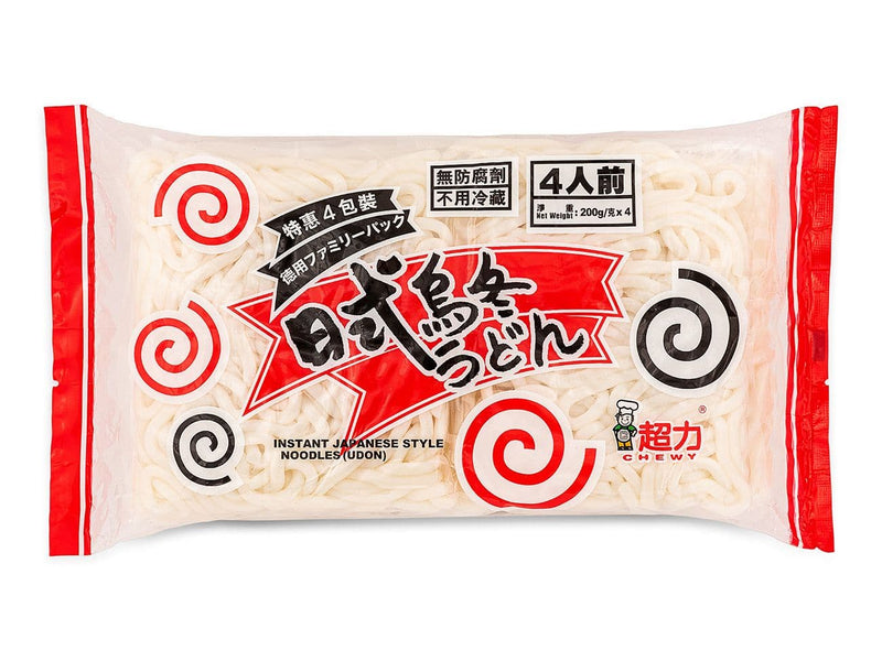 CHEWY Japanese Fresh Udon Noodle 4x200gr-London Grocery