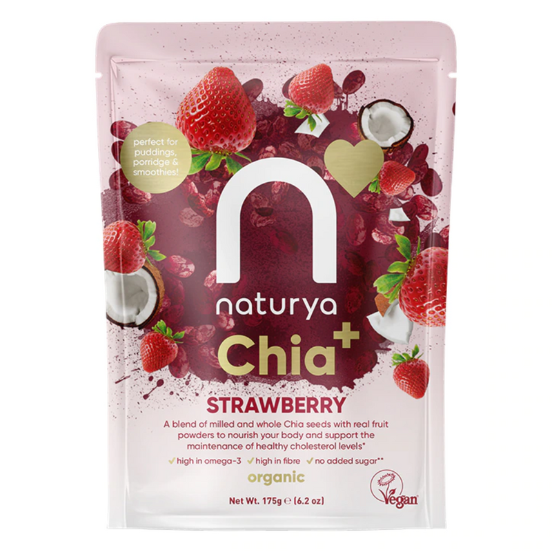 Naturya Chia+ Strawberry Organic 175g | London Grocery