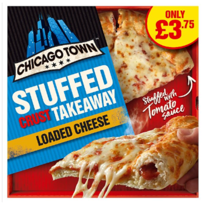 CHICAGO TOWN Stuffed Crust Takeaway Loaded Cheese 480g x 12 Packs | London Grocery