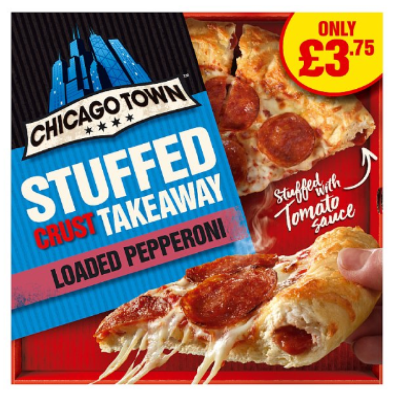 CHICAGO TOWN Stuffed Crust Takeaway Loaded Pepperoni 490g x 1 Pack | London Grocery