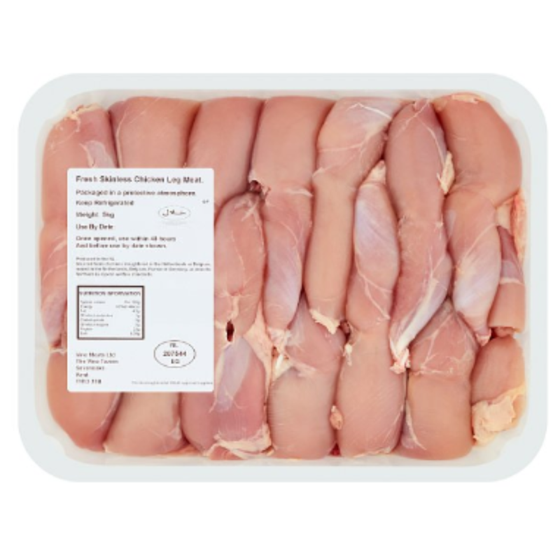 Fresh Skinless Chicken Leg Meat 5kg x 1 Pack | London Grocery