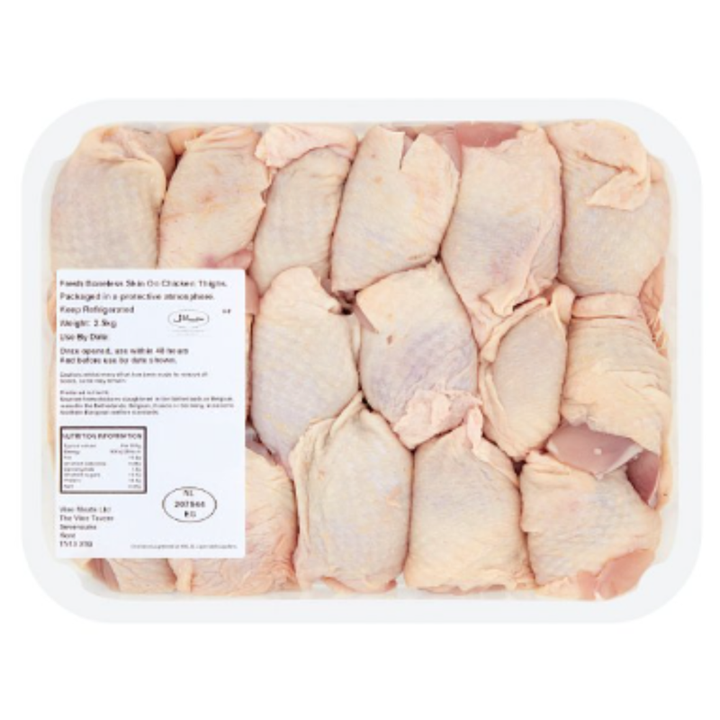 Fresh Boneless Skin On Chicken Thighs 2.5kg x 1 Pack | London Grocery