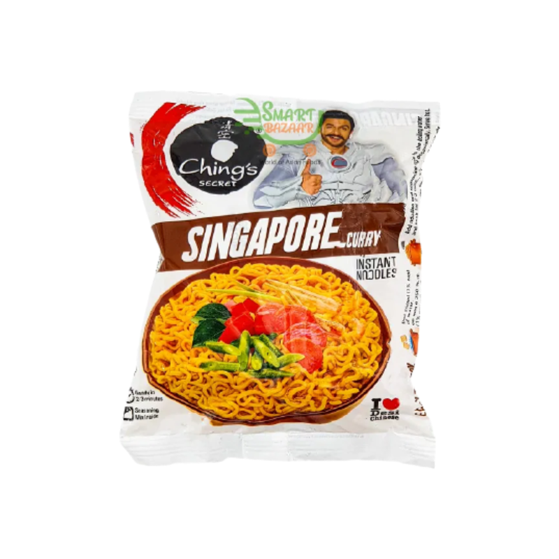 Ching's Singapore Curry Instant Noodles 60gr-London Grocery