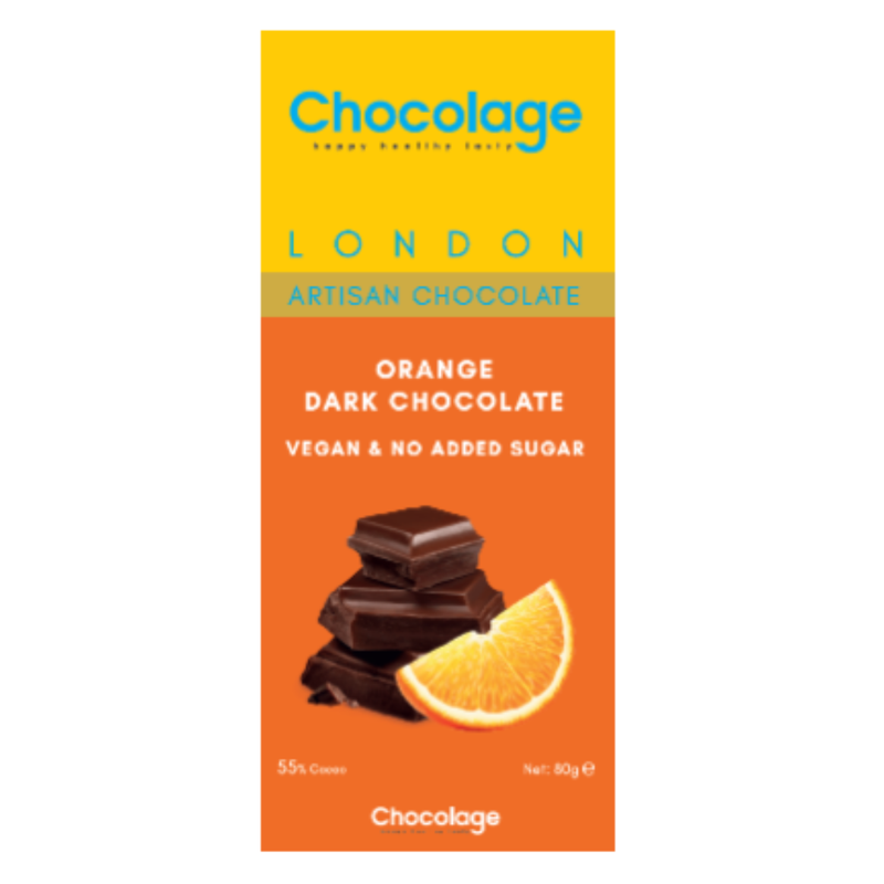 Chocolage Orange Vegan Dark Chocolate 80gr-London Grocery