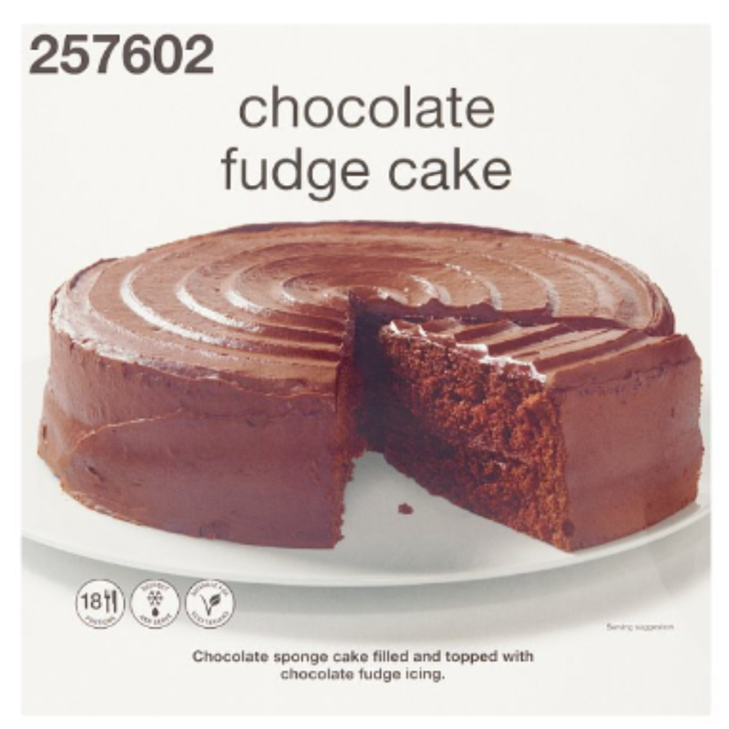 Chocolate Fudge Cake 1kg x 10 Packs | London Grocery