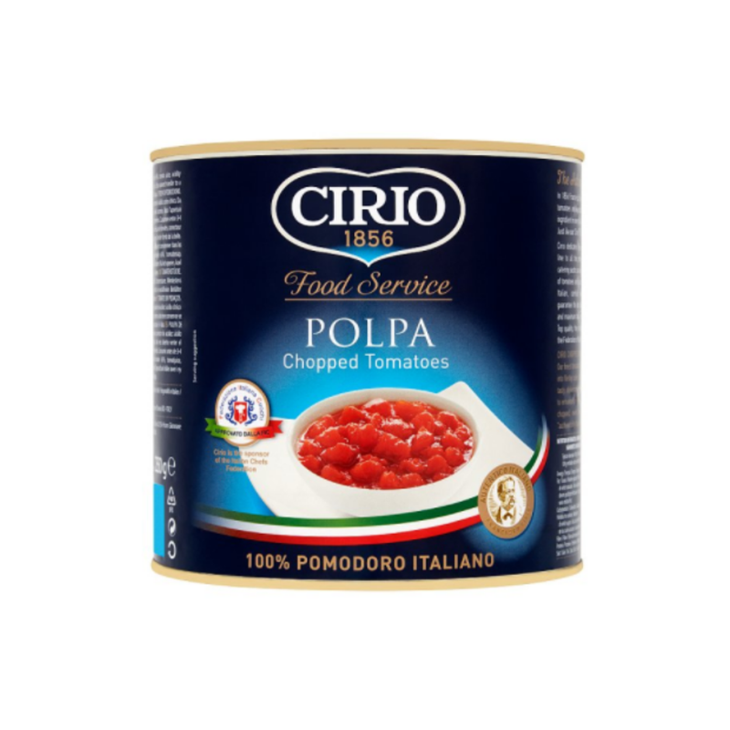 Cirio Polpa Chopped Tomatoes 2500g x 6 cases - London Grocery