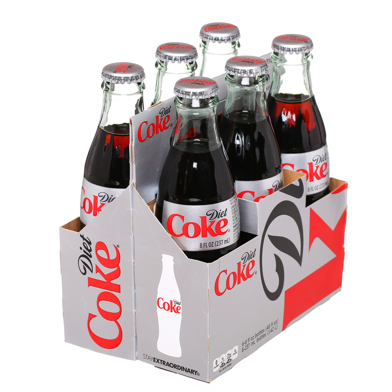 Coca Cola Diet 6 x 330 ml Glass Bottles - London Grocery