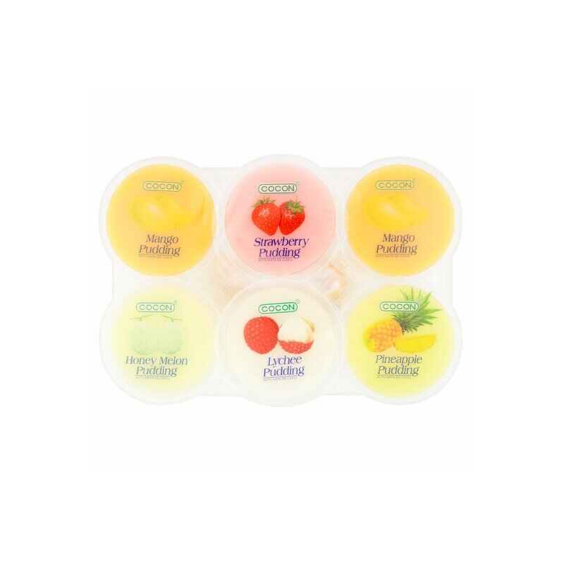 Cocon Assorted Fruit Jelly Pudding 6 x 80gr-London Grocery