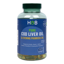 Holland & Barrett Pure Cod Liver Oil with Evening Primrose Oil 500mg 120 Capsules | London Grocery