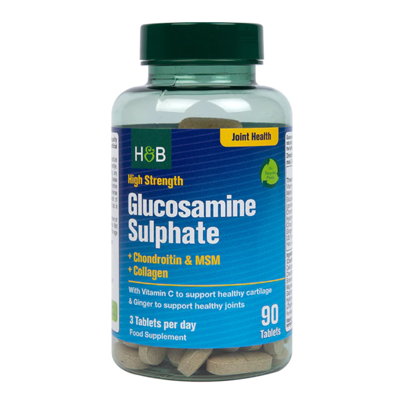 Holland & Barrett High Strength Glucosamine & Chondroitin Complex 90 Tablets | London Grocery